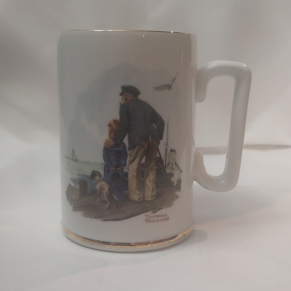 Norman Rockwell Illustrated Mug "Looking Out To Sea" Collectible Mug